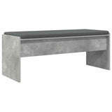 Hall Bench with Cushion Concrete Grey 103 x 38 x 40 cm 891563