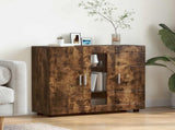 Wooden Cabinet Smoked Oak 88.5 x 30.5 x 73 cm Engineered Wood 880306