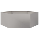 ZNTS Garden Planter Hexagon 138x120x45 cm Stainless Steel 851140