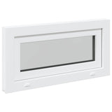 Basement Window RISOR 80 x 40 cm PVC and Glass White 42047264