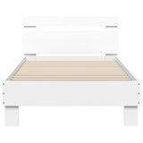 Bed Frame without Mattress with Headboard White 90x200 cm 838533