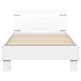 Bed Frame without Mattress with LED Lights White 90x190 cm Single 838743