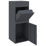 Parcel Drop Box with Storage Anthracite 41 x 38 x 103 cm Steel 874935