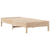 Bed Frame without Mattress 75x190 cm Small Single Solid Wood Pine 3301734