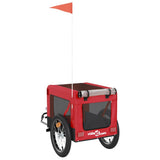 Pet Bike Trailer Red and Black Oxford Fabric&Iron 93915