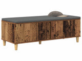 Hall Bench Old Wood 100 x 38 x 46 cm Engineered Wood and Fabric 891542