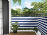 Balcony Screen Blue and White 100 x 1000 cm Oxford Fabric 42030646