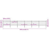 Garden Fence Steel Sturdy Rectangular Modern 277625