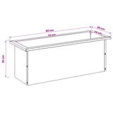 Garden Planter with LED White 30 x 80 x 30 cm Steel 8008100