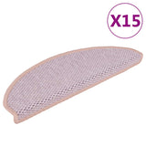 Stair Mats Self-adhesive Sisal-Look 15 pcs 65x21x4 cm Pink 326876