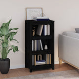 Book Cabinet Black 50x35x97 cm Solid Wood Pine 821708