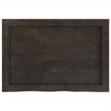 ZNTS Wall Shelf Dark Brown 60x40x cm Treated Solid Wood Oak 363768