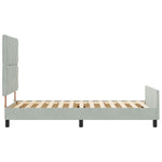 ZNTS Bed Frame Light Grey 100x200 cm Velvet 3344987