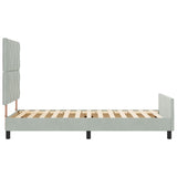 ZNTS Bed Frame Light Grey 100x200 cm Velvet 3344987