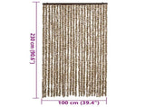 Fly Curtain Beige and Brown 100x230 cm Chenille 377390