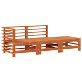 Sectional Sofa Units 3 Piece Wax Brown Solid Pine Wood 865571