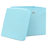 Storage Boxes with Lids 10 pcs Baby Blue 32x32x32 cm Fabric 288376