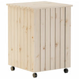 Laundry Basket with Wheels RANA 45x45x64 cm Solid Wood Pine 4002333