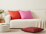 Cushion with Pillow HEERLEN 6 pcs Wine Red Polyester 927167