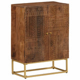Sideboard 55x30x76 cm Solid Wood Mango and Iron 371997