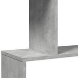 Room Divider Bookcase 4-Tier Concrete Grey 70x24x129 cm Engineered Wood 858105