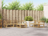 Outdoor Sofa Set 6 pcs White 59 x 59 x 37 cm Solid Acacia Wood 3387258
