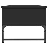 Coffee Table Black 100x50x40 cm Engineered Wood and Metal 845376