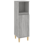 ZNTS 3 Piece Bathroom Cabinet Set Grey Sonoma Engineered Wood 3185541