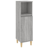 ZNTS 3 Piece Bathroom Cabinet Set Grey Sonoma Engineered Wood 3185541