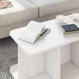 Coffee Table White 80 x 39.5 x 33.5 cm Solid pine wood 873521