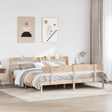 Bed Frame without Mattress 200x200 cm Solid Wood Pine 3306627