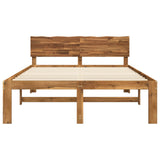 Double Bed Frame with Headboard ROSTOCK Natural 150 x 200 cm 3405462