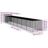Chicken Cage with Run Anthracite 110x813x110 cm Galvanised Steel 3189091