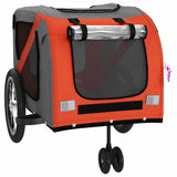 Pet Bike Trailer Orange and Grey Oxford Fabric and Iron 93893