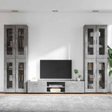 TV Cabinet Set FLORIN 3 pcs Concrete Grey Engineered Wood 3397987