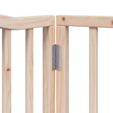 Dog Gate with Door Foldable 4 Panels 320 cm Poplar Wood 352211