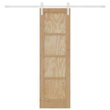 Sliding Door Natural and White 61 x 198.5 cm Solid Pine Wood 3445422