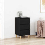 Bedside Cabinet Black Oak 40 x 35 x 70 cm Engineered Wood 863429