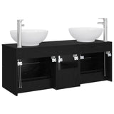 Bathroom Furniture Set 3 pcs Black 49.5 x 44.5 x 65 cm 3405900