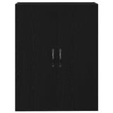 Highboard 2 pcs Black Oak Engineered Wood and Glass 3333108