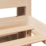 Bookcase Bed without Mattress 150x200 cm King Size Solid Wood Pine 3322265