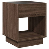Coffee Table with Infinity LED Brown Oak 40x40x50 cm 847650