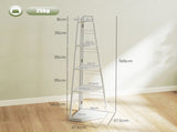 Five-Tier Corner Shelf - White T3398P341303