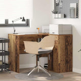 Corner Desk with Drawer Old Wood 102 x 88 x 75 cm 3337279