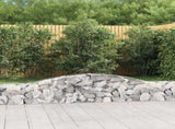 Arched Gabion Baskets 7 pcs 400x30x40/60 cm Galvanised Iron 3146832