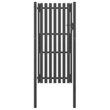 Garden Fence Gate Steel 100x200 cm Anthracite 146332