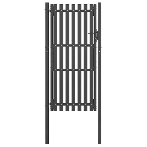Garden Fence Gate Steel 100x200 cm Anthracite 146332