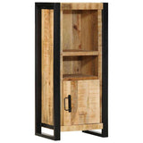 Bathroom Furniture Set 4 pcs Brown and Black Solid Mango Wood 3305664