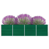 Raised Garden Bed 320x40x77 cm Galvanised Steel Green 47049