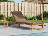 Sunlounger Cushion GEMERT 100% Polyester Taupe 200 x 60 x 3 cm 948502